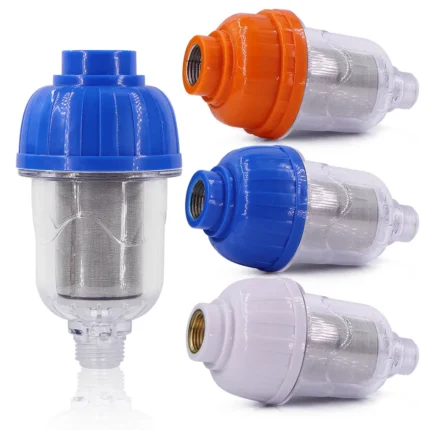 3-color 1/2" Prefilter Garden Tap Faucet Filter Irrigation Tube Strainer with 40μm 316 Stainless Steel Screen Filter Impurities