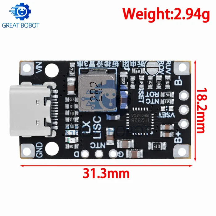 BS Type-C USB 2-3S BMS 15W 8.4V 12.6V 1.5A Lithium Battery Charging Module With Balanced Support Fast Charge With Indicator - Image 2