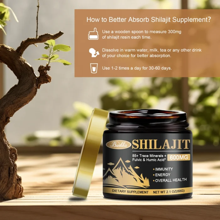 Shilajit Pure 100% Himalaya Original Himalayan Resin Brain Skin Beauty Health Hormone Balance 85+ Trace Minerals & Fulvic Acid - Image 4