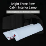 72LED 3Rows 12V 24V Ceiling Light RV Interior Trailer Boat Cargo Camper Lamp LED Lights for Camping BBQ Lamp