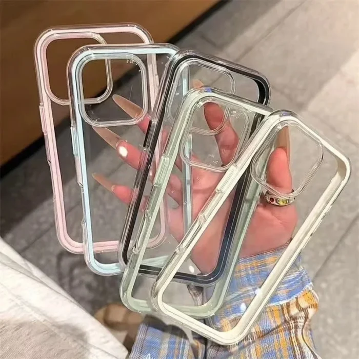For Redmi Note 14 13 11 Pro Plus 12 Turbo Pro 11S Pro+ 5G 4G Phone Case Simple Solid Color Border Couple Candy Color Soft Cover - Image 2