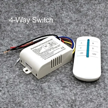220V 1/2/3/4 Ways Wireless ON/OFF Lamp Remote Control Switch Receiver Transmitter