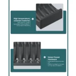Cargador de batería de 4 ranuras, carga rápida inteligente con indicador para baterías recargables NiMH NiCd AAA/AA de 1,2 V, conector Micro USB C - Image 6