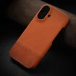 Business Leather Iron on Nylon Fabric Case For iPhone 16 15 14 13 12 Pro Max Plus Borderless Breathable Matte Shockproof Cover