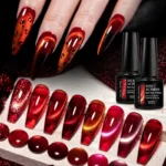 7ml Red Series Cat Magnetic Gel Nail Polish Sparkle Glitter Semi Permanent Nail Art UV Gel Varnish Manicure For Valentines Nails - Image 3
