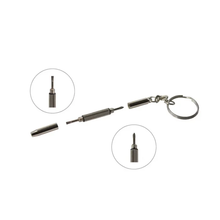 Eyeglass Screwdriver Portable Stainless Steel 3 In 1Keychain Screwdriver Eyeglass Sunglasses Watch Screwdriver Repair Kit Tools - Image 3