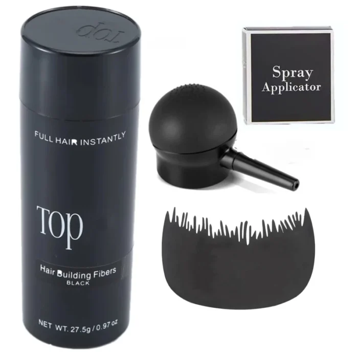 3PCS 27.5g Hair Fibers Set Regrowth Powders Hair Building Fiber Natural Keratin Styling Powder Optimizer Dense Hair Growth - Image 1