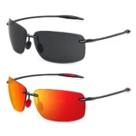 Classic Sports Rimless Sunglasses Men Women Male Driving Golf Rectangle Ultralight Frame Sun Glasses UV400 De Sol