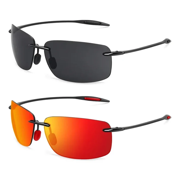 Classic Sports Rimless Sunglasses Men Women Male Driving Golf Rectangle Ultralight Frame Sun Glasses UV400 De Sol - Image 1