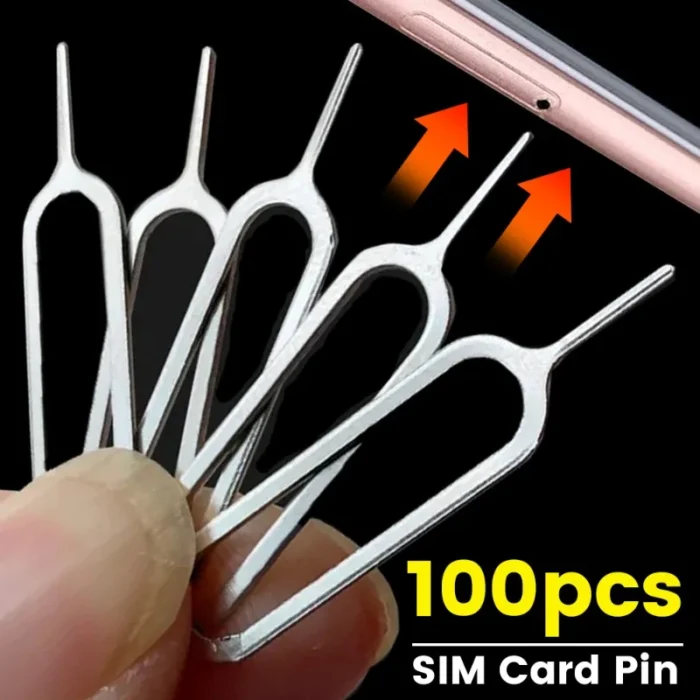Luxury Sim Card Eject Tool Anti-Lost Card Pin for iPhone Samsung Universal Sim Cards Remover Tray Ejector Pin Key Open Tools - Image 1
