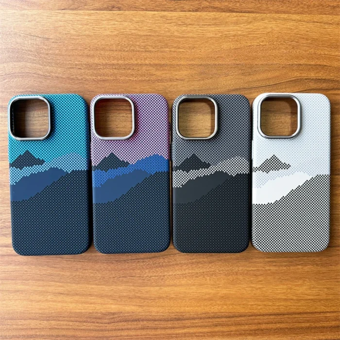 Carbon Fibre Relief MagSafe Case for iPhone 16 15 14 Pro Max Magnet Charging Thin Light PC Shell Camera Alloy Frame Phone Shield - Image 3