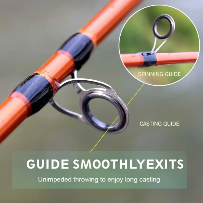 BAKAWA Casting Spinning Fishing Rods 1.8M 2.1M 4 Section UltraLight Travel Portable Lure Feeder Pole Pesca EVA Handle Tackle - Image 5