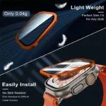 Tempered Glass for Apple Watch Ultra 49mm Titanium Metal Frame Anti-Scratch film for Series Ultra 2 Screen Protector Accessories - Image 2