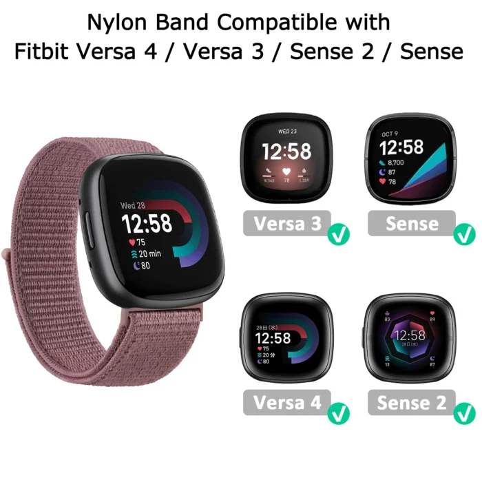 Nylon Watch Band For Fitbit Versa 3/Versa 4/Sense/Sense 2 Strap Sport Bracelet Wristband replacment For Fitbit Sense Smart watch - Image 3