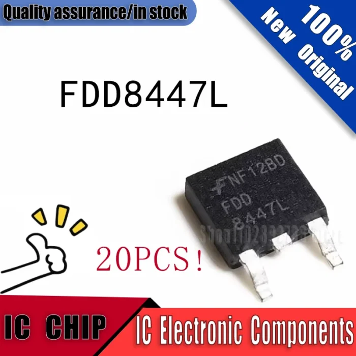 20PCS New Original FDD8447L FDD8447 TO-252 Liquid Crystal High-Voltage MOSFET Chip In Stock - Image 1