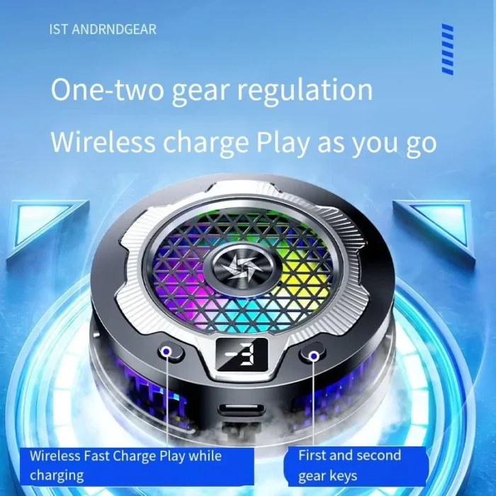 Wireless charging magnetic Phone cooler for iPhone15, 14, 13, 12, 11 S24Ultra Back clamped phone cooling fan game cooling - Image 3