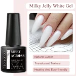 7ML Milky Jelly White Gel Nail Polish Semi Permanent Soak Off French Nails Manicure UV LED Gel Varnish Base Top Coat Nail Art - Image 4