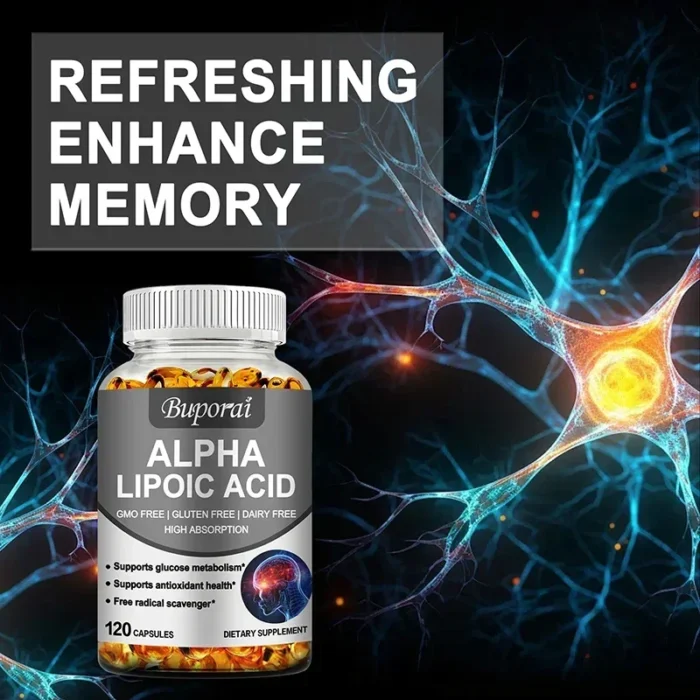 Alpha Lipoic Acid - Relaxes Nerves Pain, for Neurological Health, Supports Antioxidant Health and Sugar Metabolism - Image 4