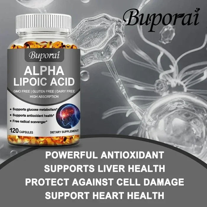 Alpha Lipoic Acid - Relaxes Nerves Pain, for Neurological Health, Supports Antioxidant Health and Sugar Metabolism - Image 5
