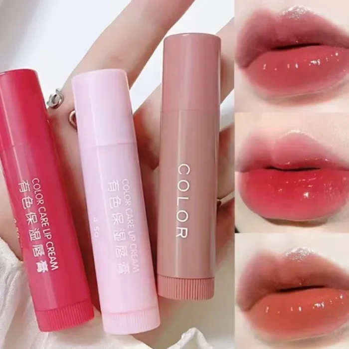 Makeup Korean Lipstick Cosmetic 3 Colors Beauty Moisturize Lip Balm Lipstick Hydrate Cute Girl Plump Lip Water Light Lip Glaze - Image 2