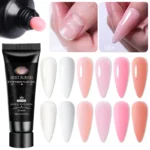 MEET ACROSS 20ml Extension Nail Gel Polish Glitter Vernis Semis Permanent UV Gel For Manicure Nail Art Prolong Construction Gel - Image 2