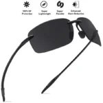 Classic Sports Rimless Sunglasses Men Women Male Driving Golf Rectangle Ultralight Frame Sun Glasses UV400 De Sol - Image 3