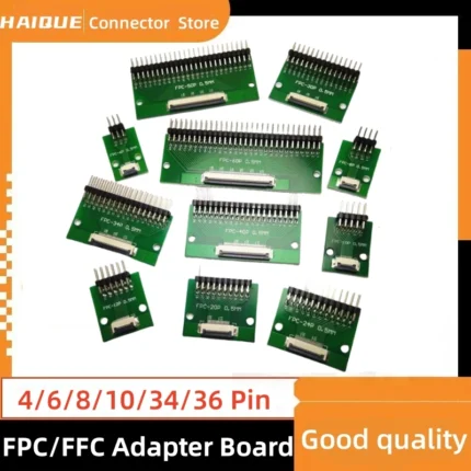 1pcs FPC/FFC Adapter Board 0.5mm To 2.54mm Connector Double Row Straight Needle 4/6/8/10/12/14/15/16/18/20/22/24/26/30/34/36 Pin