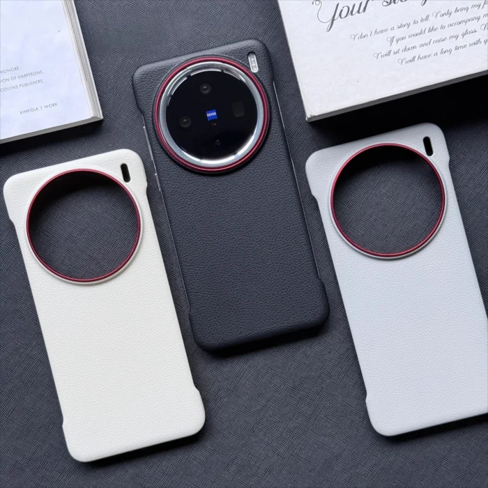 Case For VIVO X200 Pro X200mini Luxury Leather Litchi Grain Frameless Cover For VIVO X 200 Thin and Light Shockproof Shell Funda - Image 1