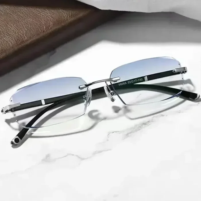 Men Women Photochromic Myopia Glasses Unisex Stylish Diamond Cut Near Sight Eyeglasses Luxury Anti-blue Light Eyewear 0-1.0-4.0 - Image 4