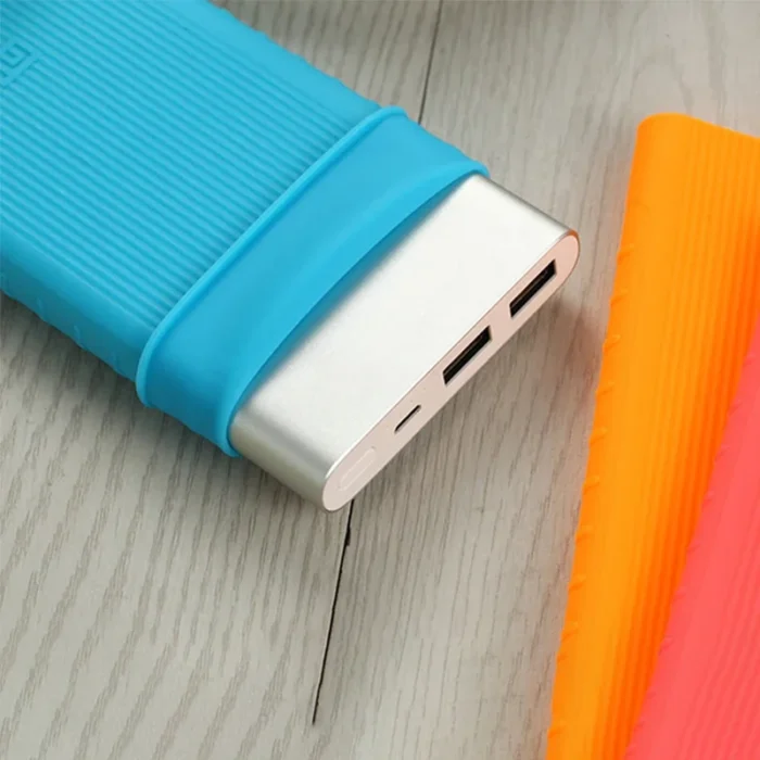 Protector Case Cover for New Xiaomi Power Bank 2 10000 MAh Dual USB Port Silicon Skin Shell Sleeve for Power Bank Model PLM09ZM - Image 5