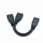 1 Male Plug To 2 Female Socket USB 2.0 Extension Line Data Cable Power Adapter Converter Splitter USB 2.0 Cable 15/30cm - Image 3
