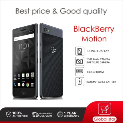 BlackBerry Motion Refurbished Original Unlocked Cellphone 32GB 4GB RAM 12MP Camera free shipping