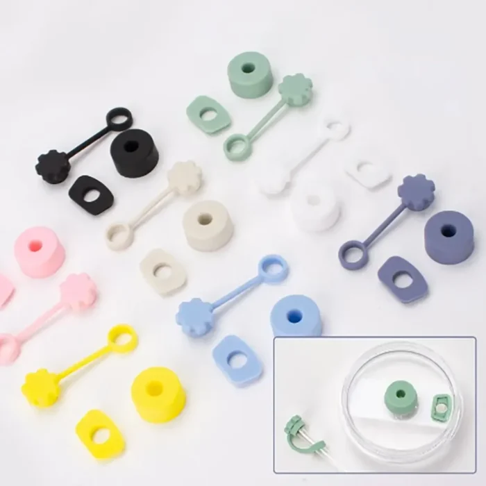 3Pcs Silicone Straw Cover For Stanley Leakproof Spill Proof Stopper Set Cup Cap Mug Accessories Tumbler For 1.0 2.0 40oz/30oz - Image 3