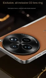Color-blocked Plain Leather Premium Feel All-inclusive Lens Case For VIVO X200 Ultra X200s X200 Pro X100s Pro X100 Protect Cover - Image 5