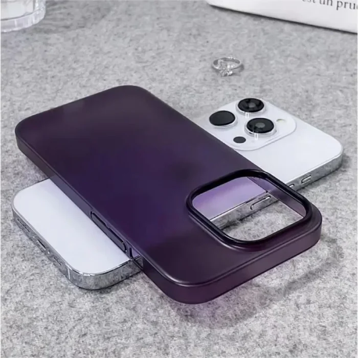 Funda de teléfono de PC dura mate ultrafina de lujo para iPhone 16 15 14 13 12 Pro Max 14 Plus cubierta de parachoques delgada translúcida a prueba de golpes - Image 5