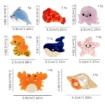 Lobster Cartoon Small Hair Claw Clip Whale Sea Horse Ocean Series Hairpin Hair Accessories Acetate Barrette Girls - Image 6