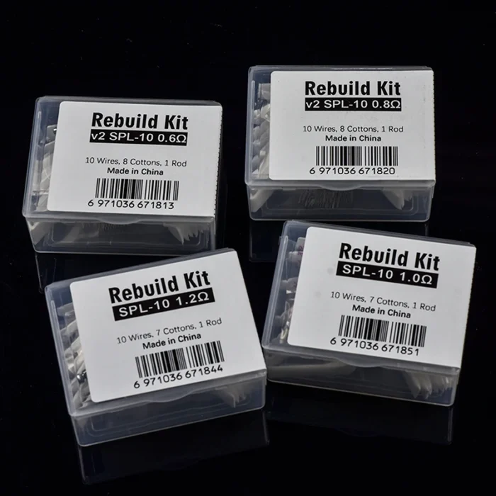 1 Set DIY Rebuild Kit V2 Spl-10 0.6/0.8ohm Spl-10 1.0/1.2ohm Mesh Coil Resistance Replacement Accessories Tool - Image 1