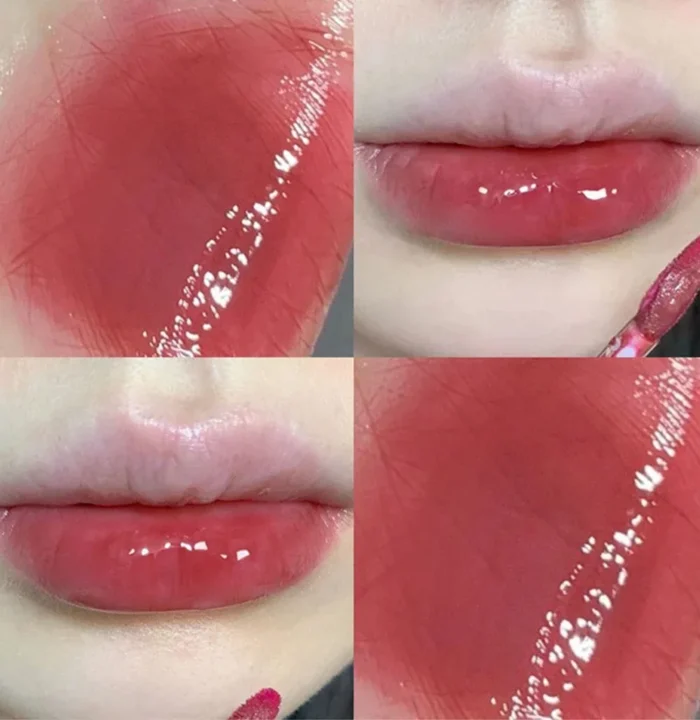Water Mirror Lipstick Kit Moisturizing Lasting Non-stick Cup Lip Glaze Bubble Bear Liquid Lipsticks Women Lip Korean Makeup Sets - Image 4