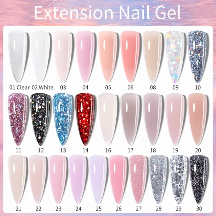 LILYCUTE Extension Nail Gel Polish Glitter Vernis Semis Permanent UV Gel For Manicure Nail Art Prolong Construction Gel - Image 2
