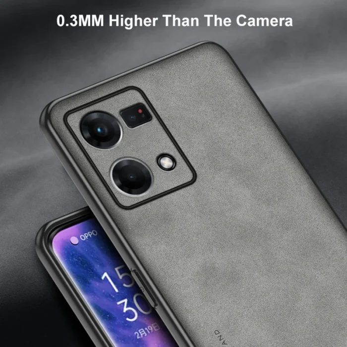 Luxury PU Leather Case For OPPO Reno 8 Pro Plus 7 4G 7 Lite 7Z 8Z 5G Cover Matte Silicone Protection Phone Case For OPPO F21 Pro - Image 4