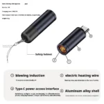 Mini Cigarette Lighter TypeC Plug-in Lighter Windproof Cigarette Without Cigarette Outdoor Lighter Ignition Charging Car Li M4T9 - Image 3