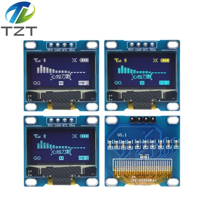 TZT ROHS Certification 0.96 inch oled IIC Serial White OLED Display Module 128X64 I2C SSD1306 12864 LCD Screen Board For Arduino - Image 3