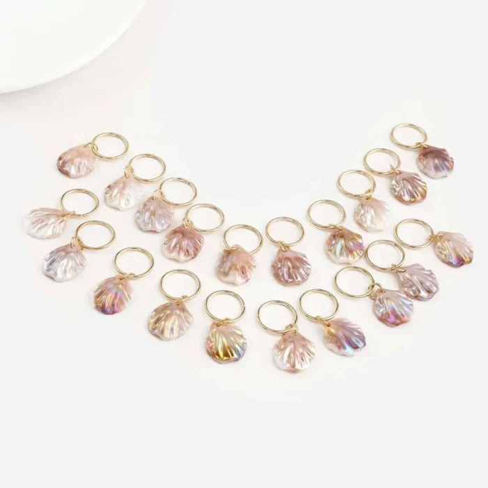 20Pcs Hair Braid Rings Clips Dread Locks Hair Braiding Mermaid Shell Hair Ring Dreadlocks Beads Metal Cuffs Decoration - Image 2
