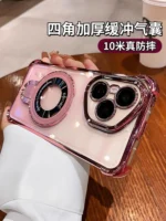 Case for Honor 400 Pro magnetic holder camera protection plating airbag silicone transparent shockproof back cover - Image 6