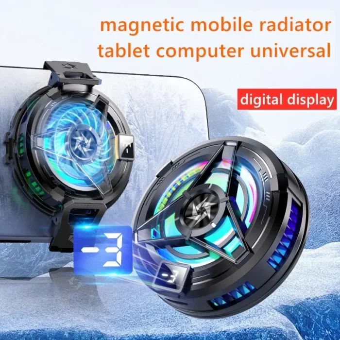 Wireless charging magnetic Phone cooler for iPhone15, 14, 13, 12, 11 S24Ultra Back clamped phone cooling fan game cooling - Image 5