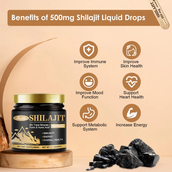 Shilajit Pure 100% Himalaya Original Himalayan Resin Brain Skin Beauty Health Hormone Balance 85+ Trace Minerals & Fulvic Acid - Image 5
