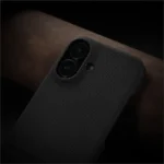 Business Leather Iron on Nylon Fabric Case For iPhone 16 15 14 13 12 Pro Max Plus Borderless Breathable Matte Shockproof Cover - Image 4