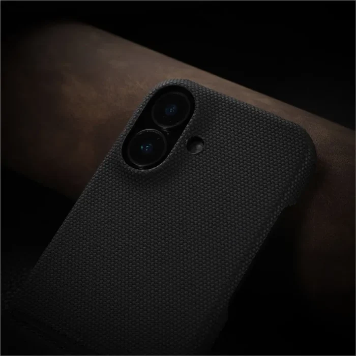 Business Leather Iron on Nylon Fabric Case For iPhone 16 15 14 13 12 Pro Max Plus Borderless Breathable Matte Shockproof Cover - Image 4