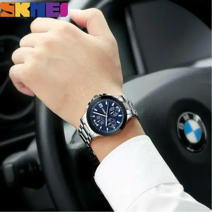SKMEI 9126 Relogio Masculino Business Mens Watches Top Brand Luxury Watch Men 3Bar Waterproof Casual Quartz Wristwatches - Image 3