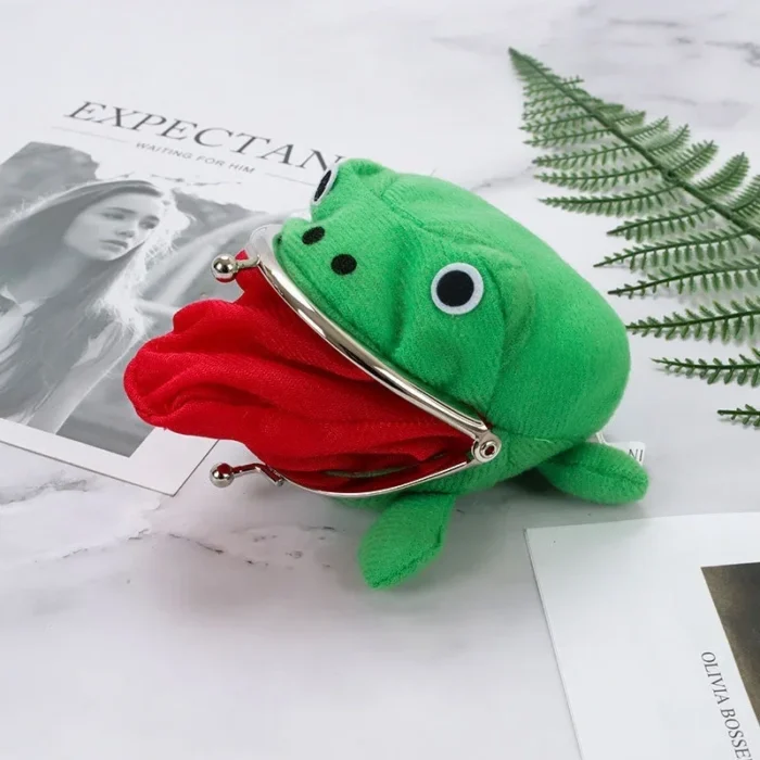 1PCS Frog Wallet Anime Cartoon Wallet Coin Purse Plush Wallet Cute Purse Coin Cosplay Anime Props Accessories - Image 1